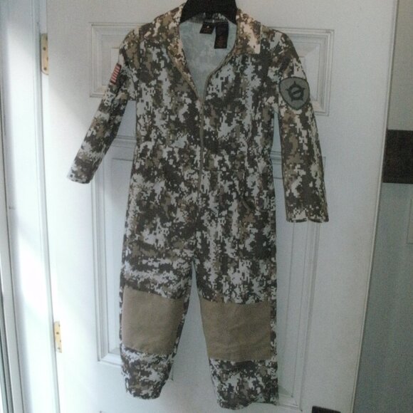 Airborne US Army Digital Camo Uniform Halloween Costume One Piece Jumpsuit XS 4 - Picture 1 of 1